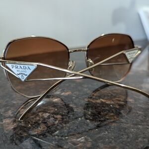 Prada Women's Gold Sunglasses